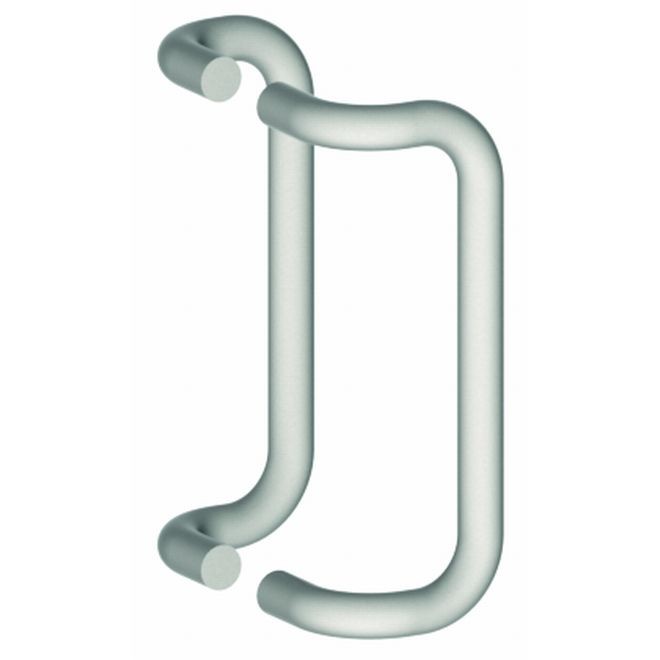 Hager 21G32 3/4" Round 8" Center to Center 90 Degree Offset Back to Back Push and Pull Set - Bright Stainless Steel