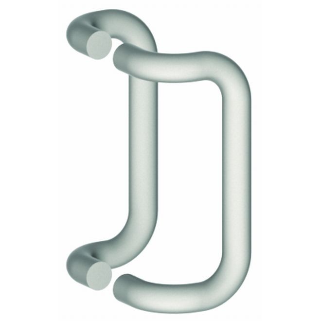 Hager 22L26D 1" Round 12" Center to Center 90 Degree Offset Back to Back Push and Pull Set, # 038687 - Satin Chrome