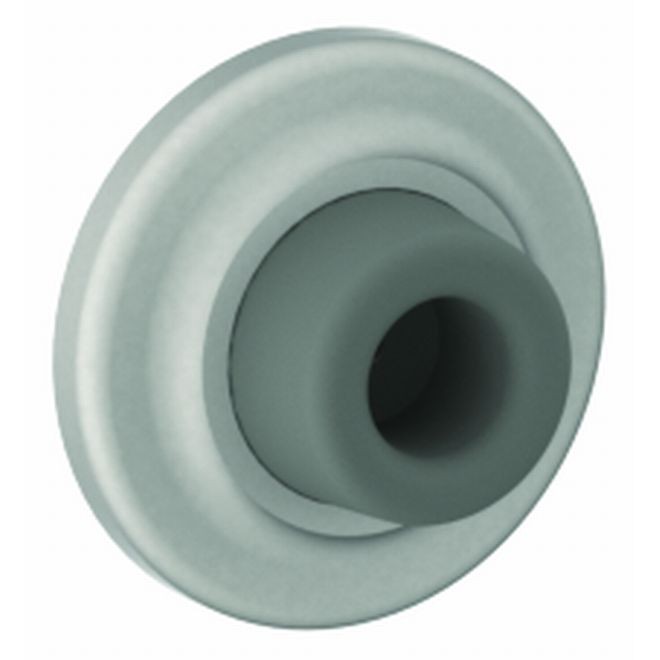 Hager 234W3 Ridged Concave Wall Stop, # 053227 - Bright Brass