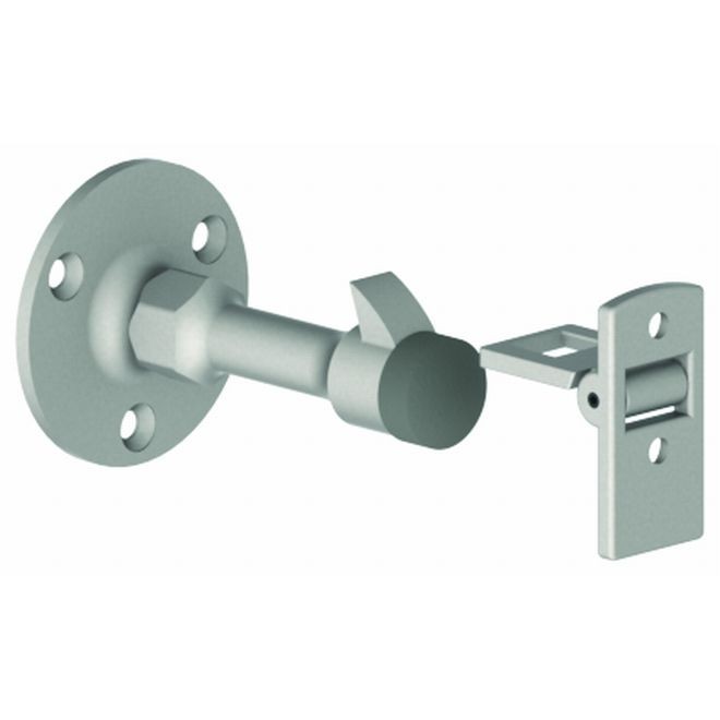 Hager 254S3 Wall Stop and Holder with Screw Holes, # 097810 - Bright Brass