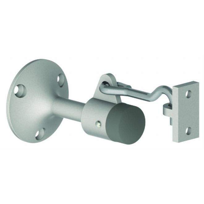 Hager 256S15 Wall Stop and Hook Holder with Screw Holes, # 060858 - Satin Nickel