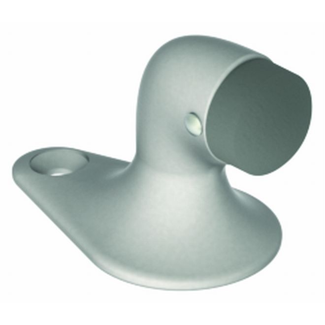 Hager 257F26 Short Gooseneck Floor Stop, # 058549 - Bright Chrome