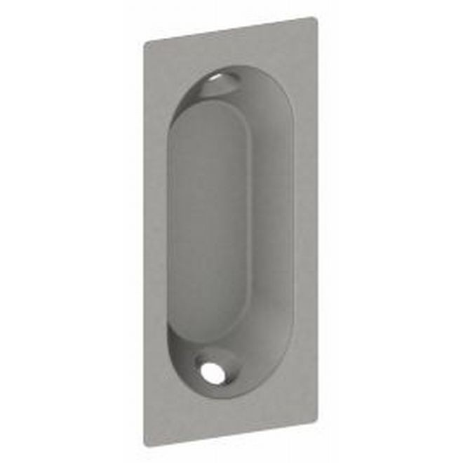 Hager 264026D Oblong Flush Pull, # 074664 - Satin Chrome