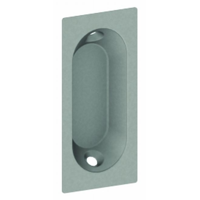 Hager 26404 Oblong Flush Pull, # 075056 - Satin Brass