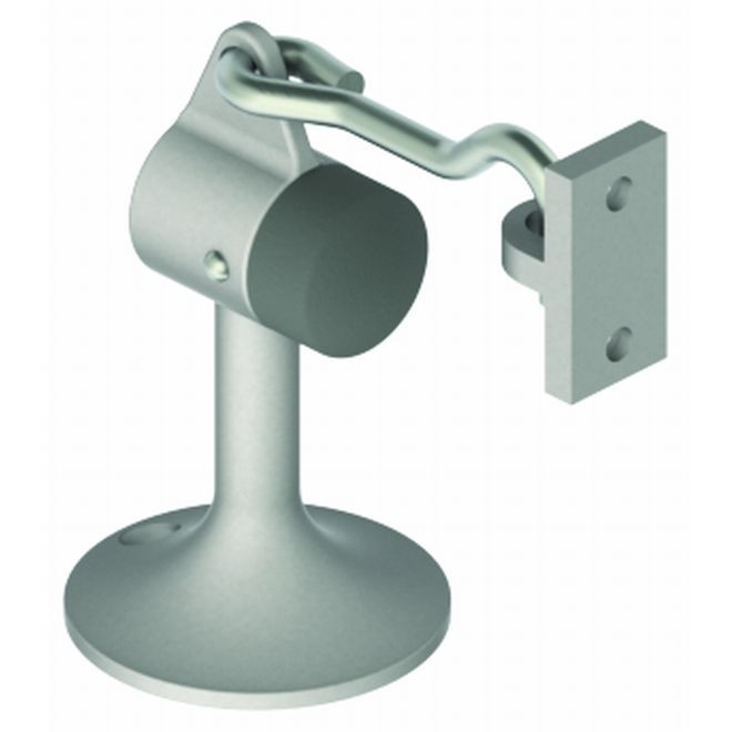 Hager 268F3 Floor Stop and Hook Holder with Stud and Lead Anchor, # 058536 - Bright Brass