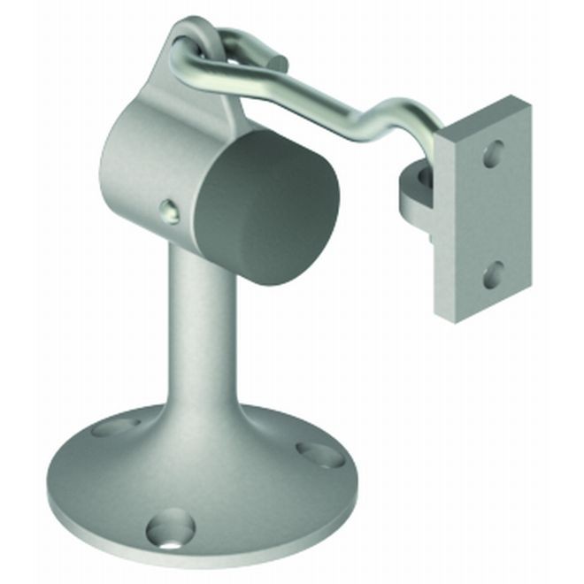Hager 268S26D Floor Stop and Hook Holder with Screw Holes, # 097802 - Satin Chrome
