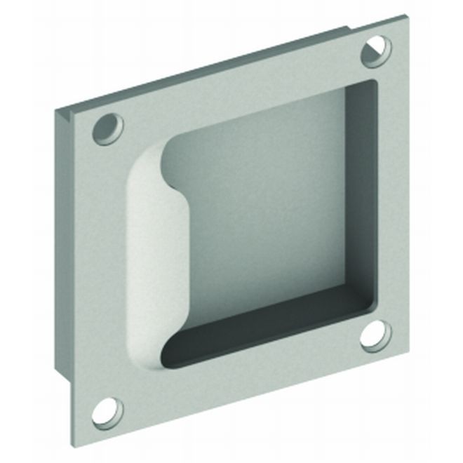 Hager 27P32D Security Flush Cup Pull with Surface Screws, # 013714 - Satin Stainless Steel