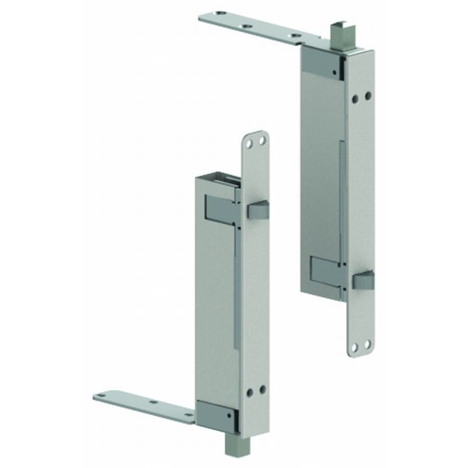Hager 291D32 Automatic Flush Bolts for Wood Doors, # 117105 - Bright Stainless Steel