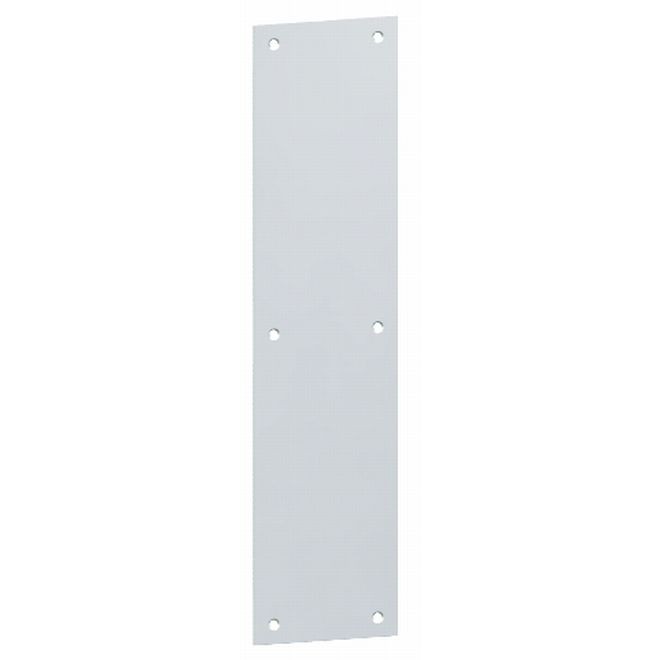 Hager 30S3121526D 3-1/2" x 15" Square Corner Push Plate, # 052608 - Satin Chrome