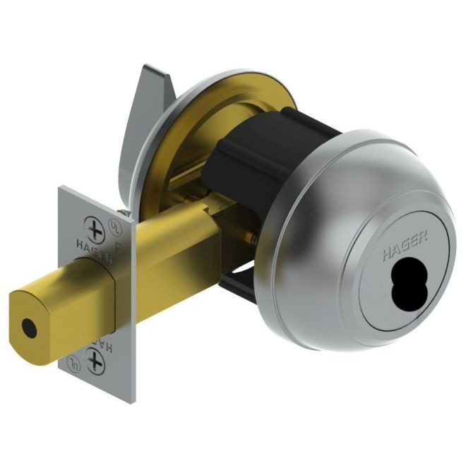 Hager 311526DIC Single Cylinder Deadbolt with Small Format Interchangeable Core Prep # 098283 - Satin Chrome