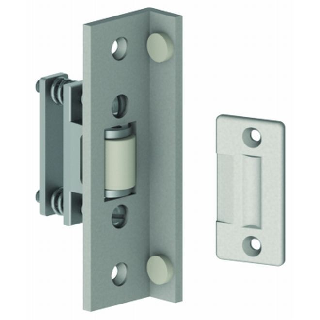 Hager 318S3 Large Roller Latch with Stop, # 087304 - Bright Brass
