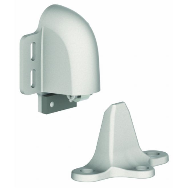 Hager 328F26 Automatic Floor Stop and Holder with 2-1/4" High Strike - Bright Chrome
