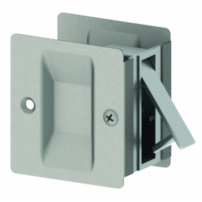 Hager 330D26 Square Passage Pocket Door Latch for 1-3/8" to 1-3/4" Doors, # 086837 - Bright Chrome