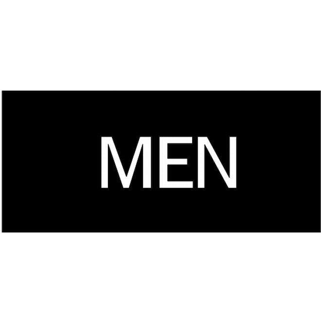 Hager 350MW3 MEN - Engraved Plastic Sign, # 090948 - Blue