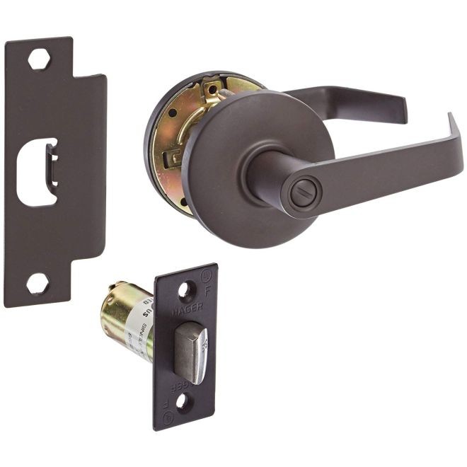 Hager 3540WTN10B Withnell Lever Privacy Cylindrical Lock - Oil Rubbed Bronze