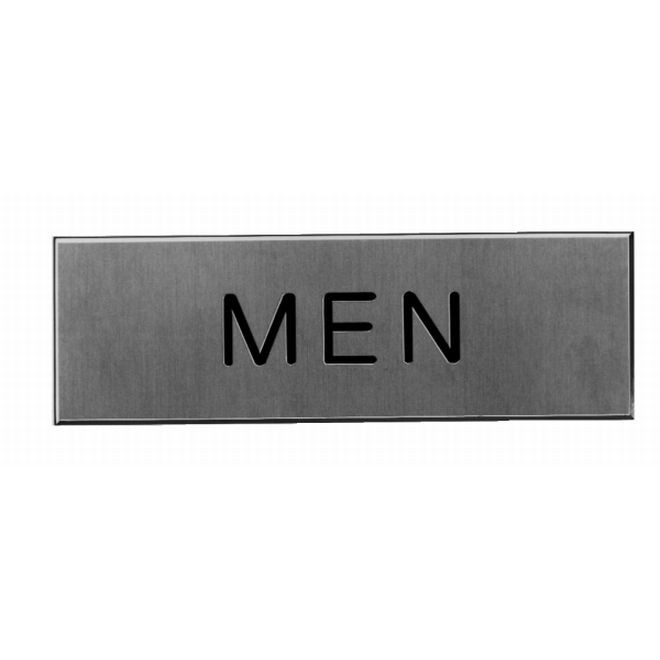 Hager 360M32D MEN - Horizontal Engraved Metal Sign, # 090407 - Satin Stainless Steel