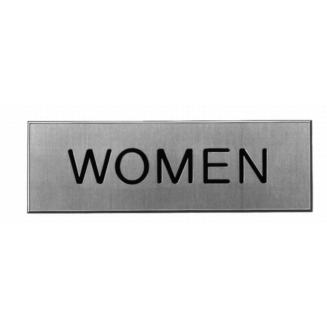 Hager 360W28 WOMEN - Horizontal Engraved Metal Sign, # 095988 - Aluminum