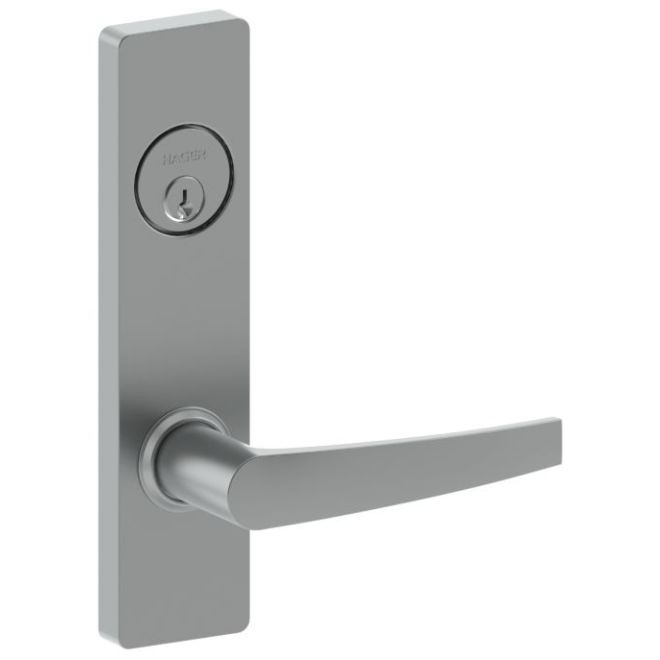 Hager 3857EAUG26D August Lever with Escutcheon Intruder Classroom with Deadbolt Mortise Lock - Satin Chrome