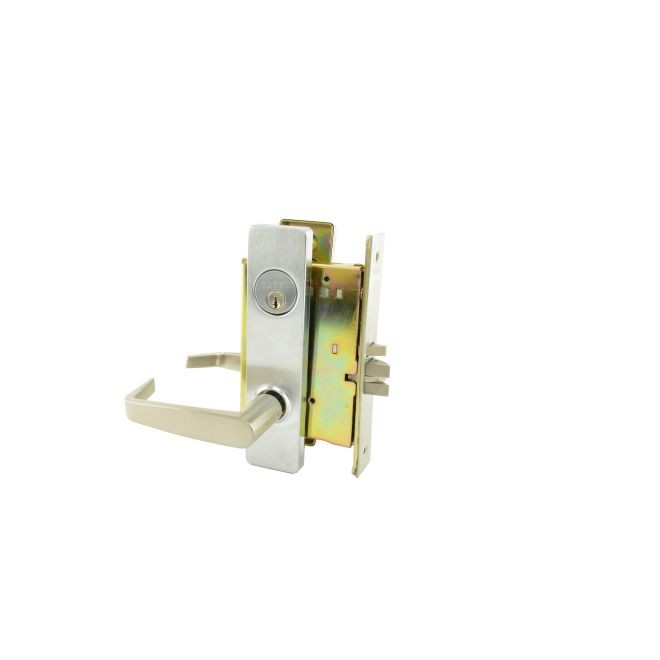 Hager 3882EWTN26DSC Withnell Lever with Escutcheon Institution Mortise Lock with Schlage C Keyway - Satin Chrome