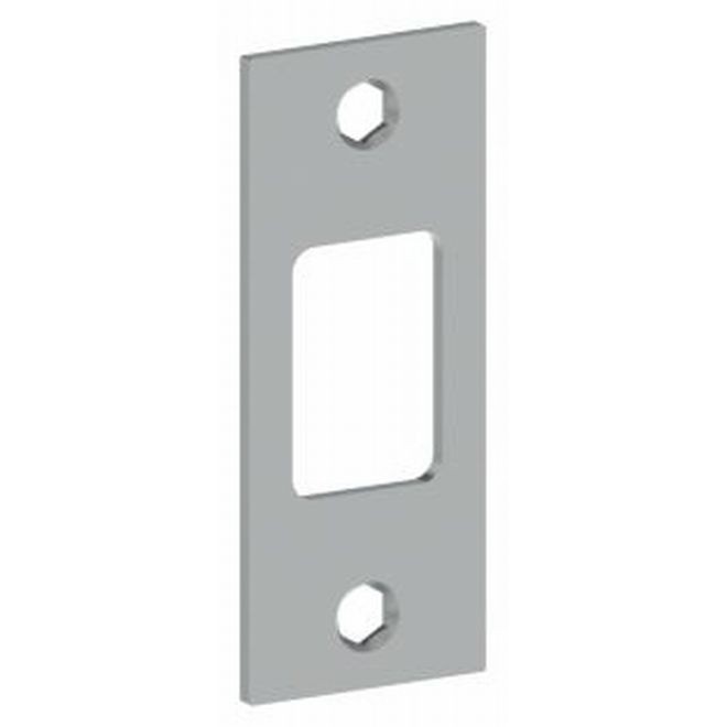 Hager 39304 1-1/8" x 2-3/4" Deadbolt Strike - Satin Brass
