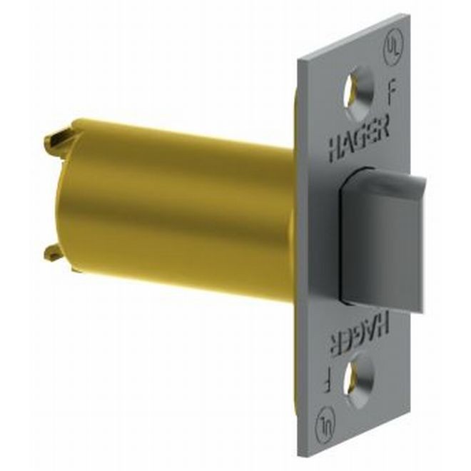 Hager 394726 2-3/4" Square Corner Passage Spring Latch for 3500 Series - Bright Chrome