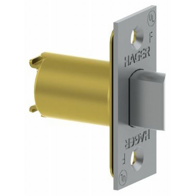 Hager 394926 2-3/8" Square Corner Passage Spring Latch for 3500 Series - Bright Chrome