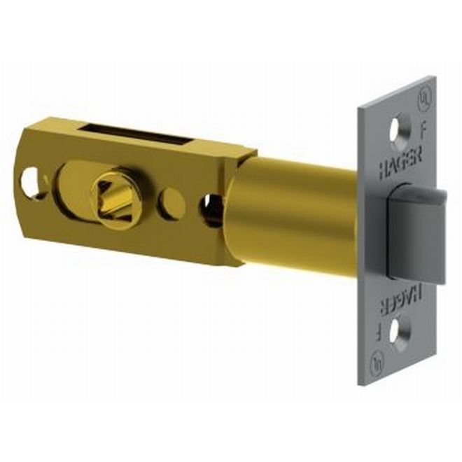 Hager 39514 Adjustable Square Corner Spring Latch for 3600 Series - Satin Brass