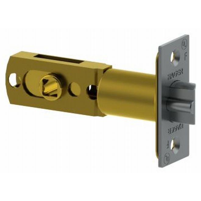 Hager 39524 Adjustable Square Corner Dead Latch for 3600 Series - Satin Brass