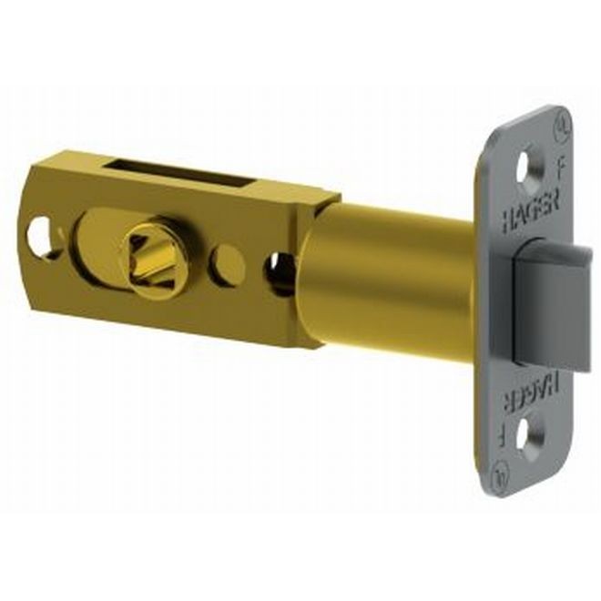 Hager 39534 Adjustable Round Corner Spring Latch for 3600 Series - Satin Brass