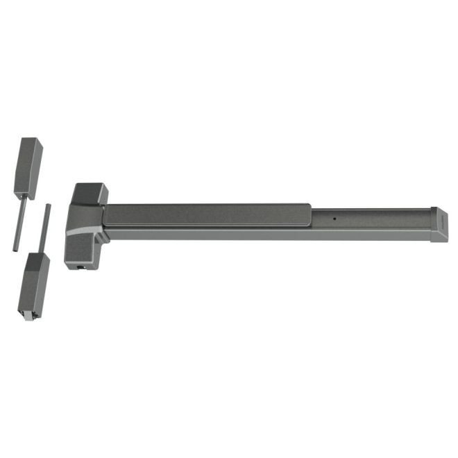 Hager 4501SVR36844 3' x 7' Exit Only Surface Vertical Rod Exit Device # 157346 - Satin Brass