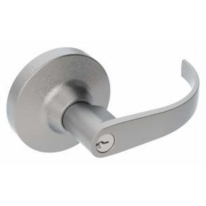 Hager 47KEARC3 Keyed Entry Outside Exit Device Trim with Archer Lever # 169442 - Bright Brass