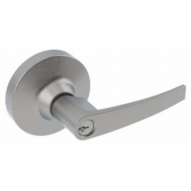 Hager 47KEAUGALM Keyed Entry Outside Exit Device Trim with August Lever # 169432 - Aluminum