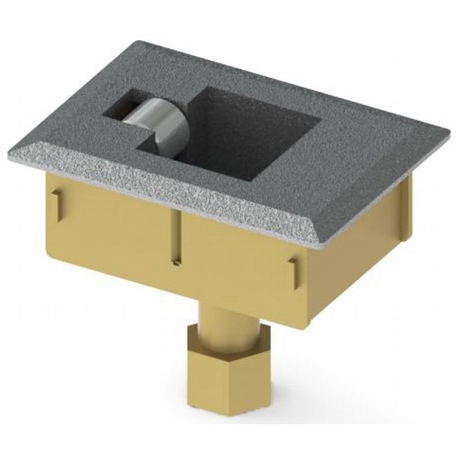 Hager 492432D Bottom Strike for 4500 Surface Vertical Rod Devices, # 016203 - Satin Stainless Steel