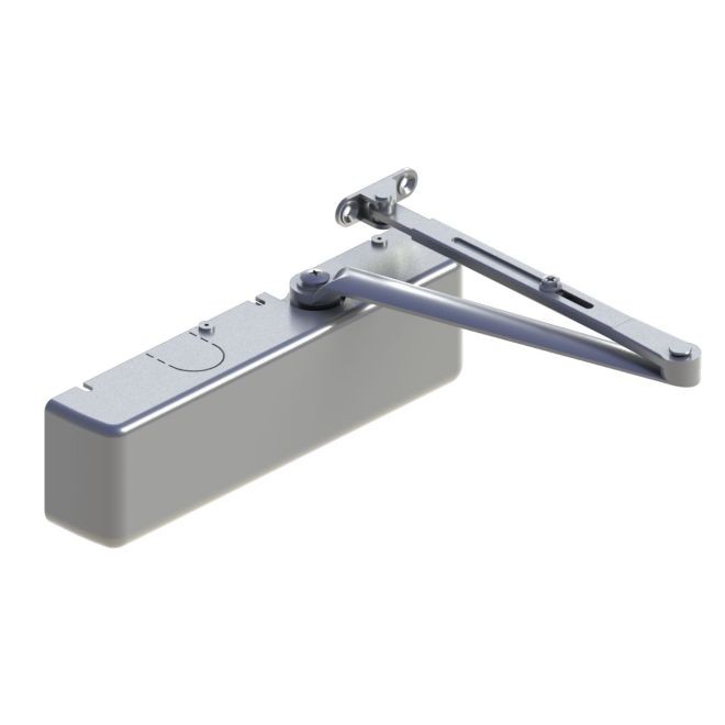 Hager 5100P16BRZPL Left Hand Parallel 1-6 Adjustable Extra Heavy Duty Hold Open Stop Door Closer - Sprayed Bronze