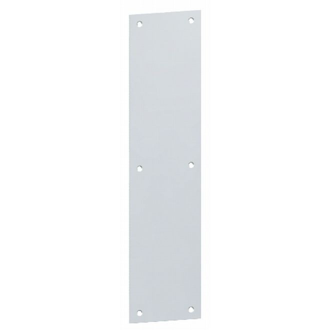 Hager 80S31226D 3" x 12" Square Corner Beveled Push Plate # 064583 - Satin Chrome