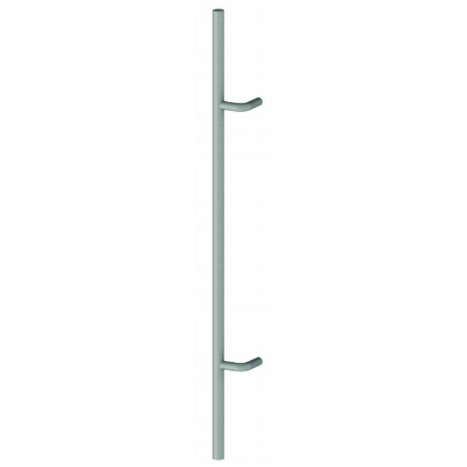 Hager 910B15ABTB36 36" Offset Mounting Vertical Door Pull with Back to Back Mounting 20" Center to Center - Antique Nickel