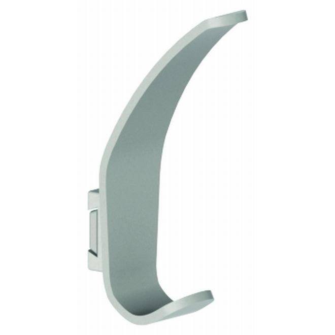 Hager 946P26D Double Concealed Mounted Coat Hook # 016502 - Satin Chrome