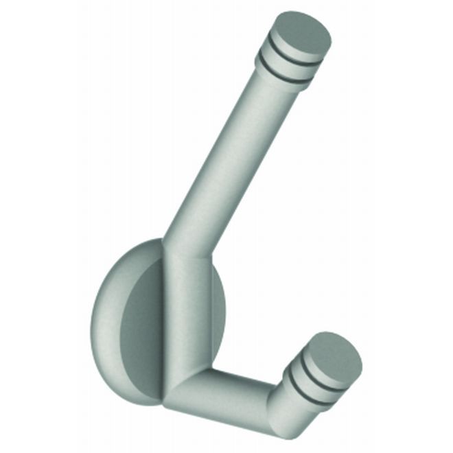 Hager 956P3 Double Angled Coat Hook # 022248 - Bright Brass