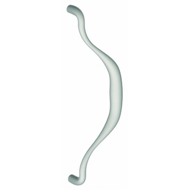 Hager 984B2612 Curved Door Pull with Back to Back Mounting and 12" Center to Center - Bright Chrome