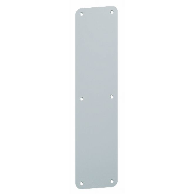 Hager A40R31226 3" x 12" Round Corner Push Plate # 039363 - Bright Chrome