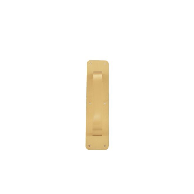 Hager A42G31210 3" x 12" Round Corner Plate with 2G Pull - Satin Bronze