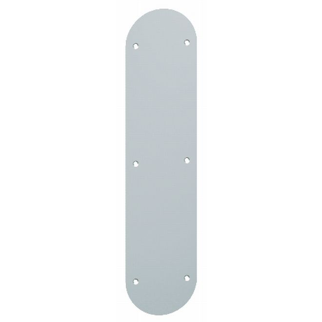 Hager A50T31232 3" x 12" Oval Push Plate - Bright Stainless Steel