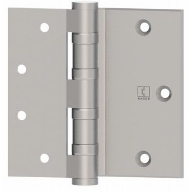 Hager BB116341226D 4-1/2" Half Surface Heavy Weight Ball Bearing Hinge # 004306 - Satin Chrome