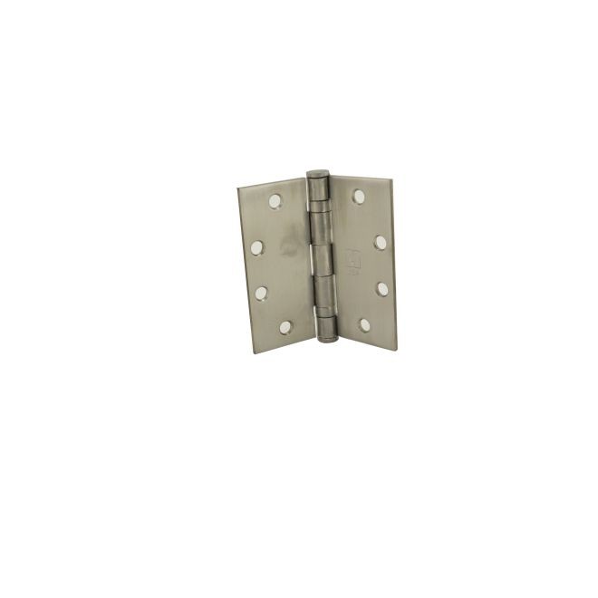 Hager BB119141232 4-1/2" x 4-1/2" Full Mortise Standard Weight Ball Bearing Hinge # 006528 - Bright Stainless Steel