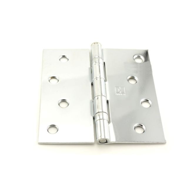 Hager BB1741426EA 4" x 4" Square Corner Ball Bearing Full Mortise Residential Weight Hinge # 034477 - Bright Chrome