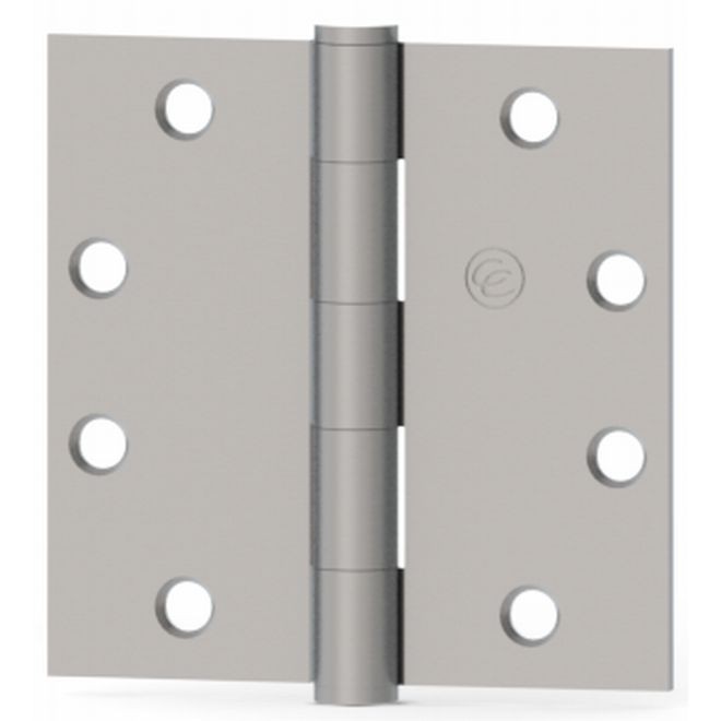 Hager EC110041226D 4-1/2" x 4-1/2" Full Mortise Standard Weight Plain Bearing Square Corner Hinge # 075047 - Satin Chrome