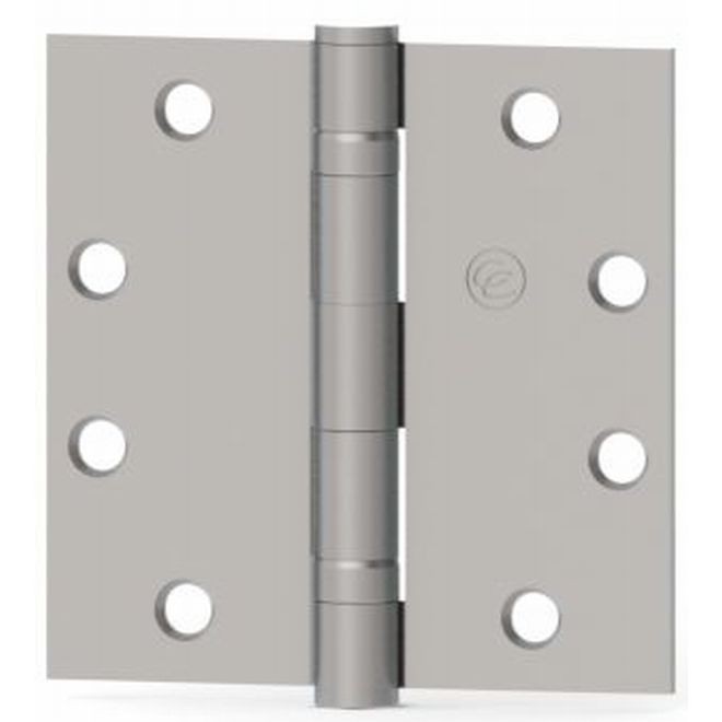 Hager ECBB110041226 4-1/2" x 4-1/2" Full Mortise Standard Weight Ball Bearing Square Corner Hinge # 108117 - Bright Chrome
