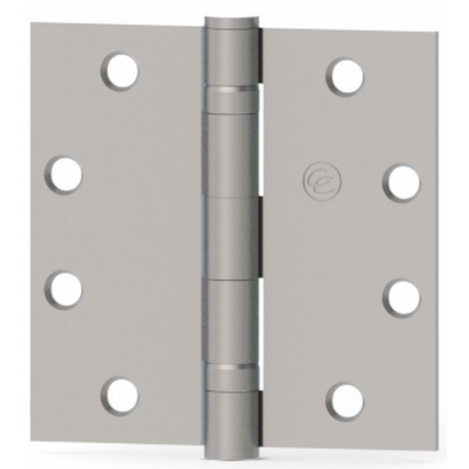 Hager ECBB110041226D 4-1/2" x 4-1/2" Full Mortise Standard Weight Ball Bearing Square Corner Hinge # 075048 - Satin Chrome