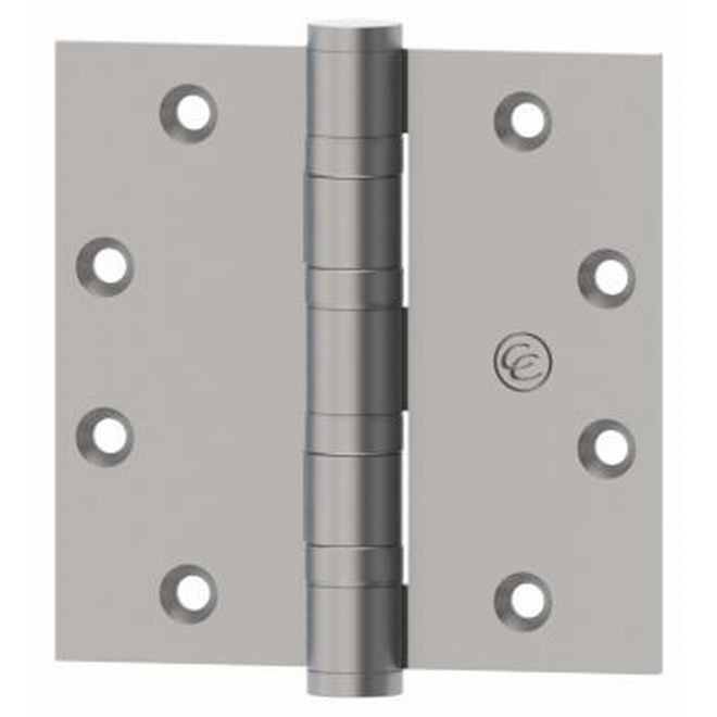 Hager ECBB110241226DNRP 4-1/2" x 4-1/2" Full Mortise Heavy Weight Ball Bearing Square Corner Hinge Non Removable Pin # 091778 - Satin Chrome