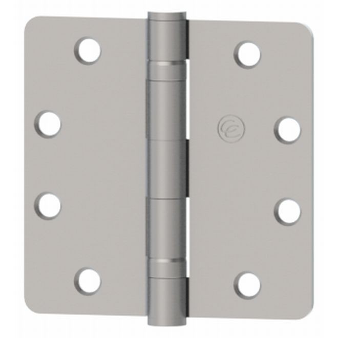 Hager ECRCBB1100426D 4" x 4" Round Corner Full Mortise Standard Weight Ball Bearing Hinge # 073800 - Satin Chrome